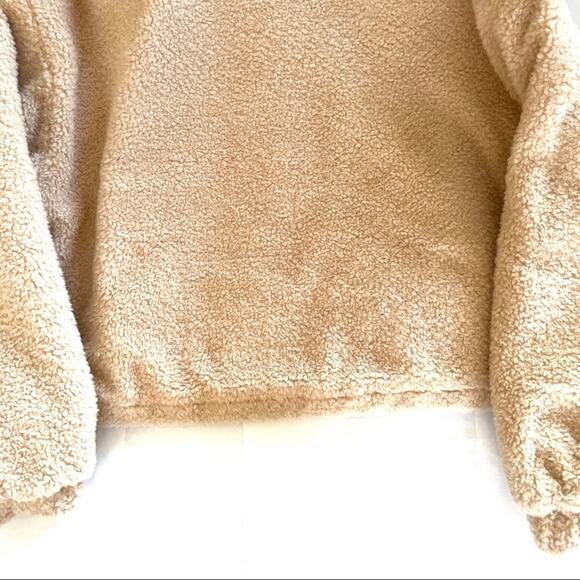 BP Nordstrom Sherpa Jacket Beige with Orange Accents Size Small - Picture 9 of 16